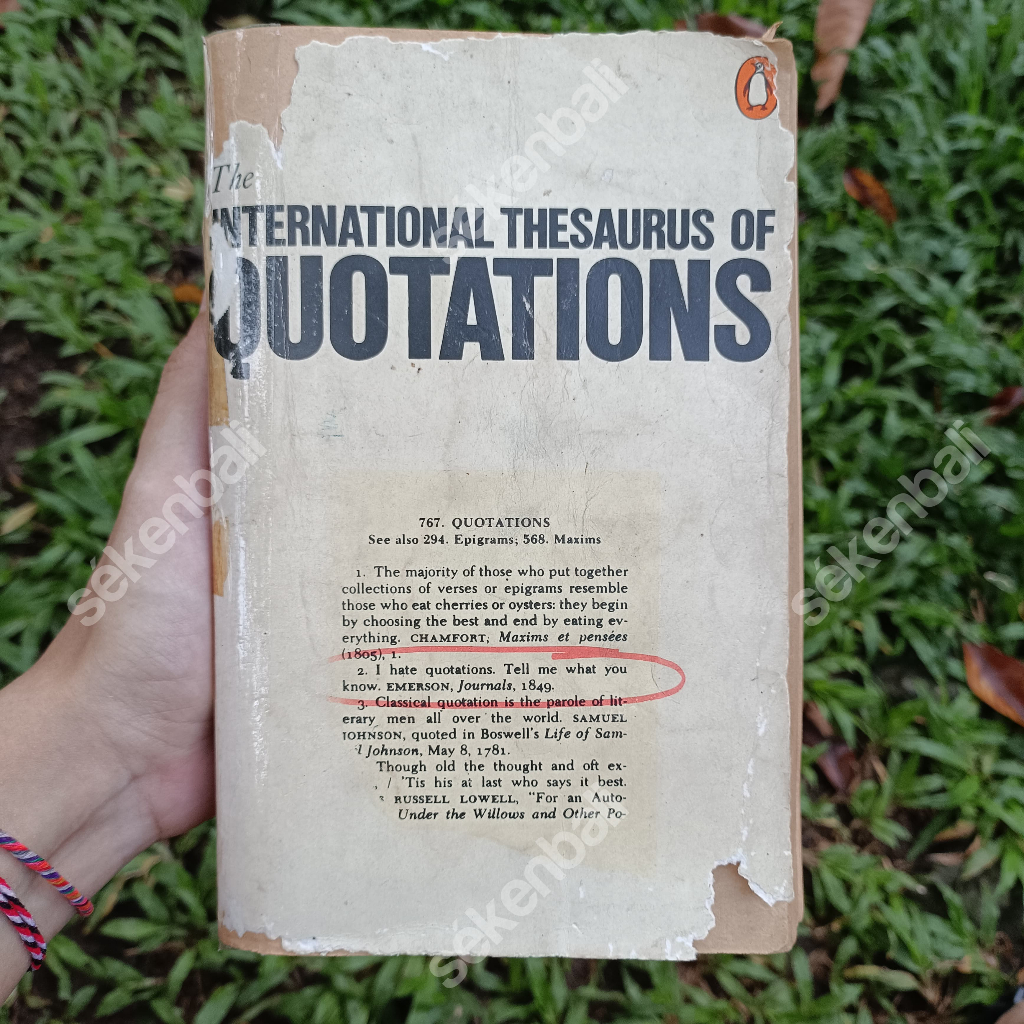 Jual Buku Referensi The International Thesaurus Of Quotations by Rhoda Thomas Tripp (1976