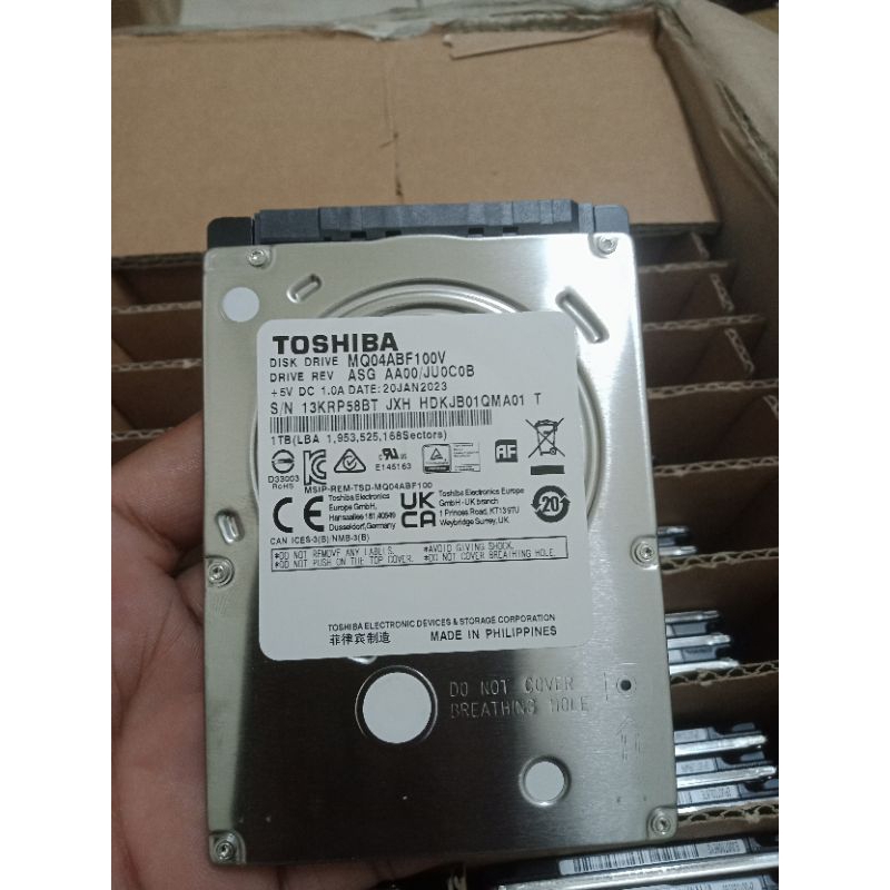 Jual HARDISK LAPTOP 1TB TOSHIBA HDD INTERNAL 2,5 BARU BERGARANSI