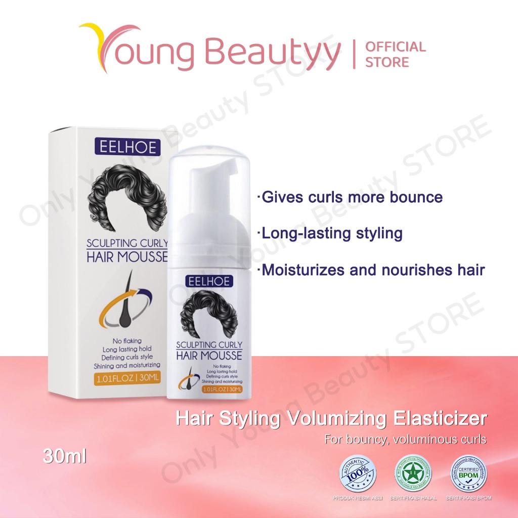 Jual Eelhoe Sculpting Curly Hair Mousse 30ml Perfect Curly Hair Quick Acting Prevent Frizz