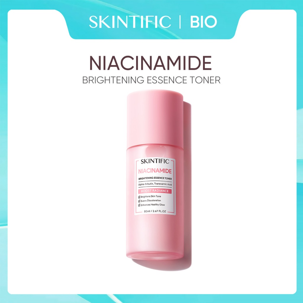 Jual Skintific Toner Glowy Skin Niacinamide Essence Toner Skincare Milky Smooth Skin Pink 