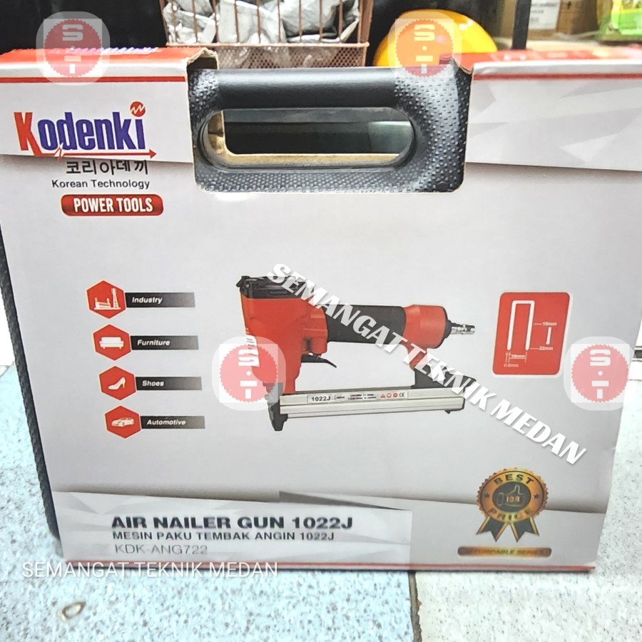 Jual J Alat Paku Hekter Tembak Air Nailer Gun Angin U Kodenki Merah Shopee Indonesia