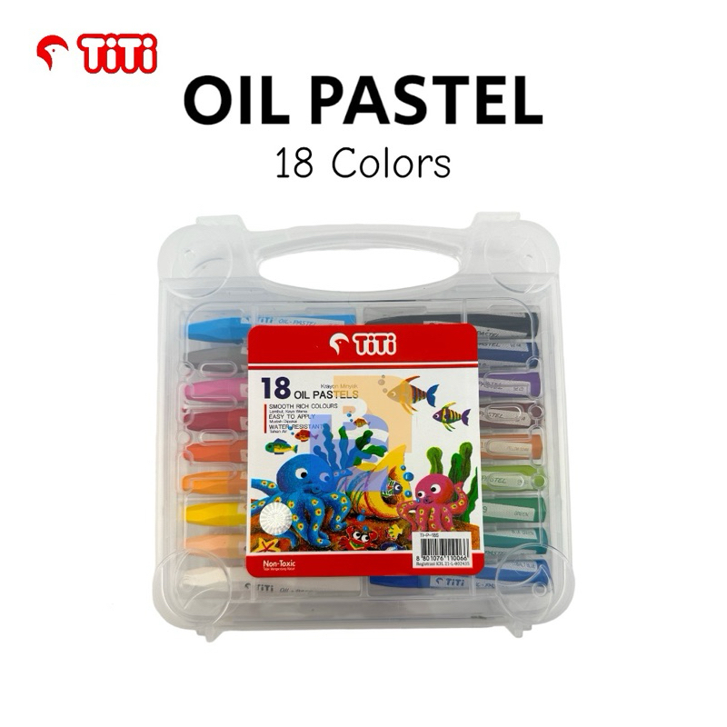 Jual OIL PASTEL TITI 18 WARNA / CRAYON TITI 18 WARNA | Shopee Indonesia