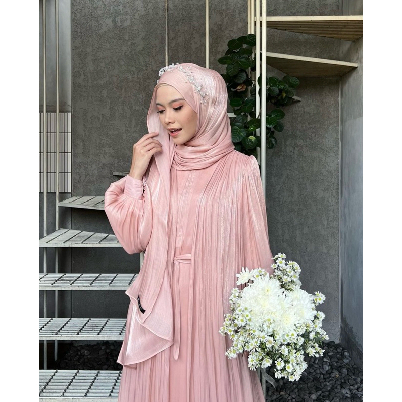 Jual Qiana Dress Shimmer Elmiza Shopee Indonesia