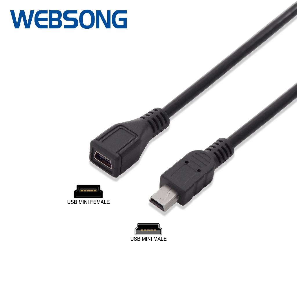 Jual Kabel mini USB 5P Male to Female Extension 20CM High Quality ...