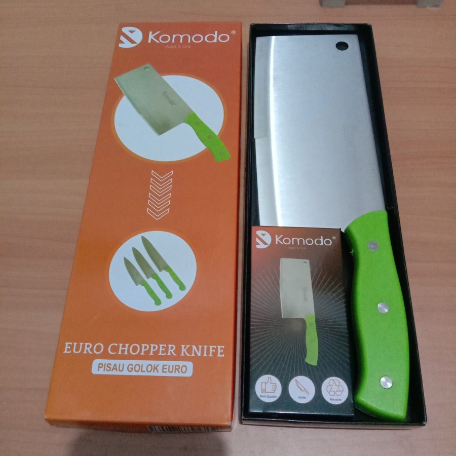 Jual Pisau Golok Euro Chopper Knife Pisau Daging Stainless Tebal Komodo ...