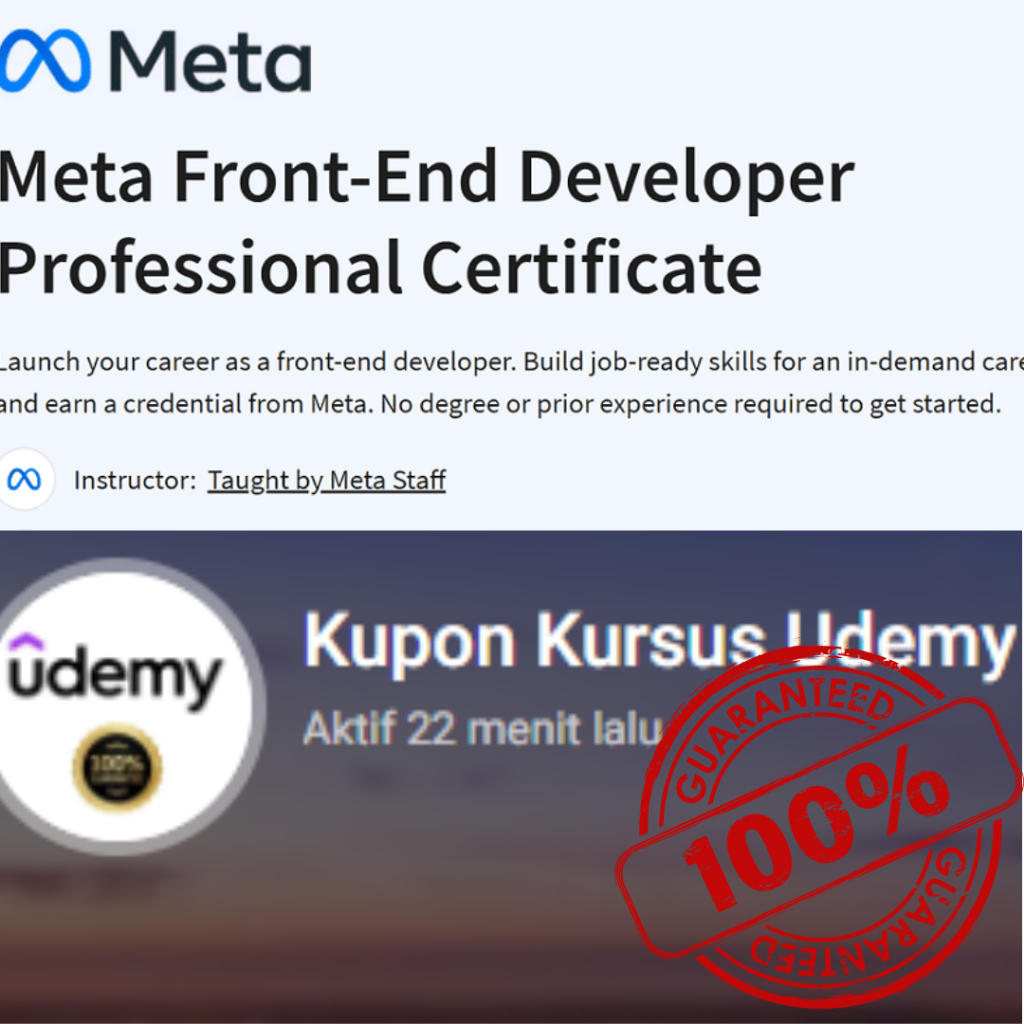 Jual Meta Front-End Developer Professional Certificate - Coursera ...