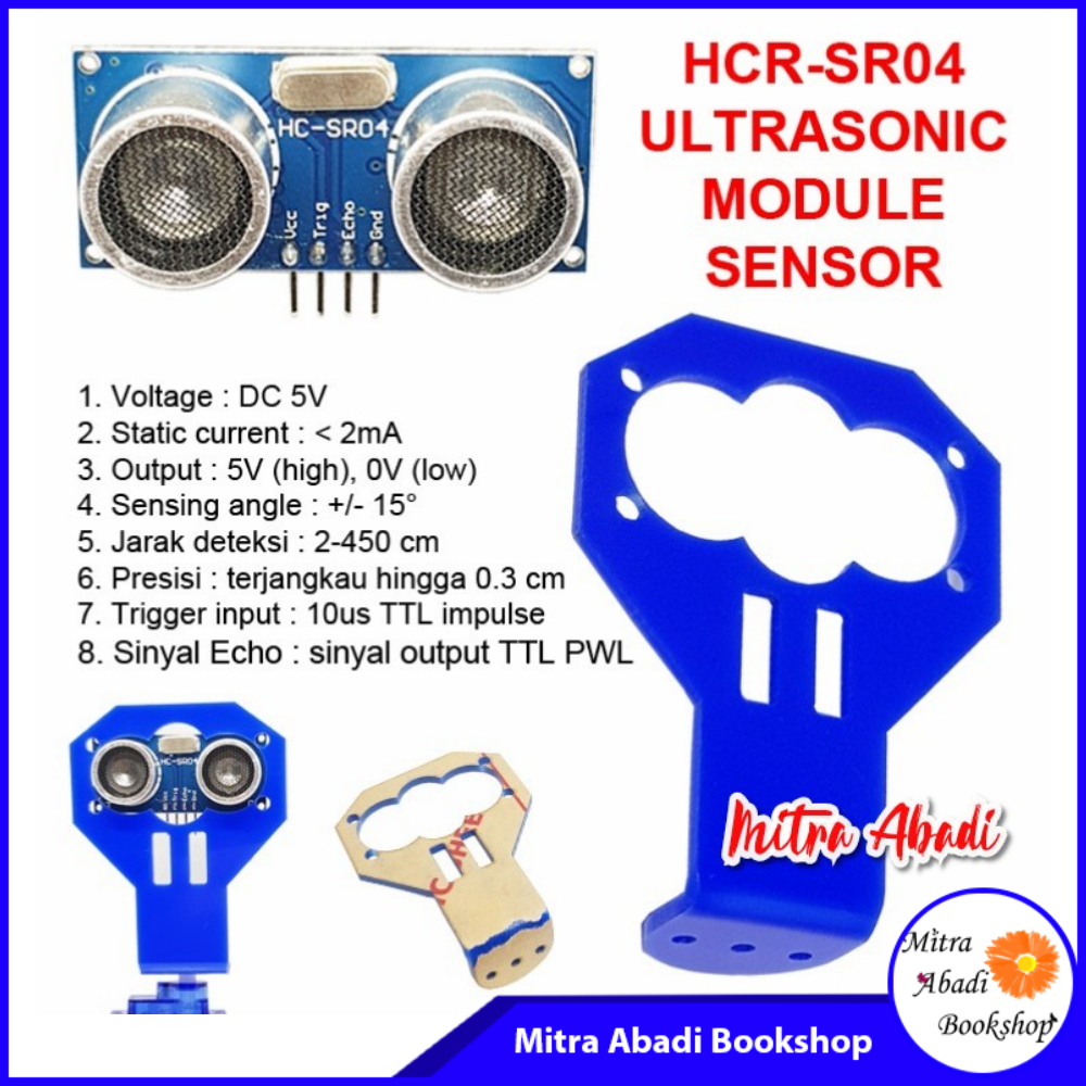 Jual HC-SR04 ULTRASONIC Ranging Sensor Module / Modul Sensor Ultrasonik ...