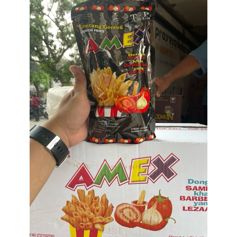 Jual chiki ciki snack AMEX stick kentang barbeque | Shopee Indonesia