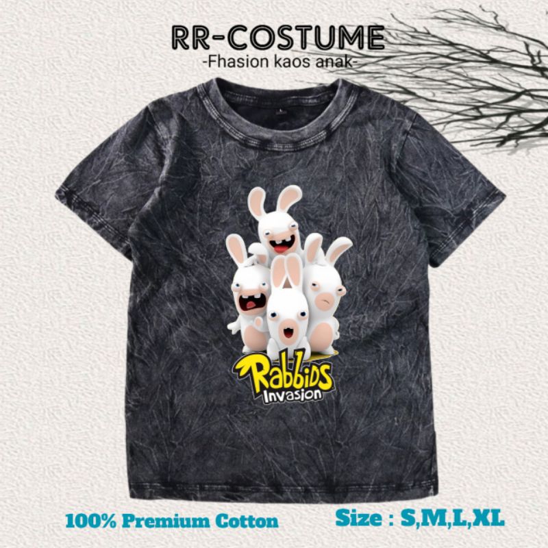 Jual BAJU ANAK WASHED 24a RABBIDS INVASION (FREE NAMA) | Shopee Indonesia