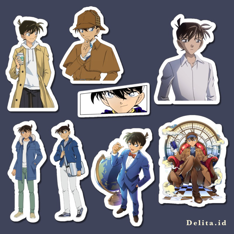 Jual Sticker Anime Detective Conan Shinichi Kudo Kaito kid Conan ...