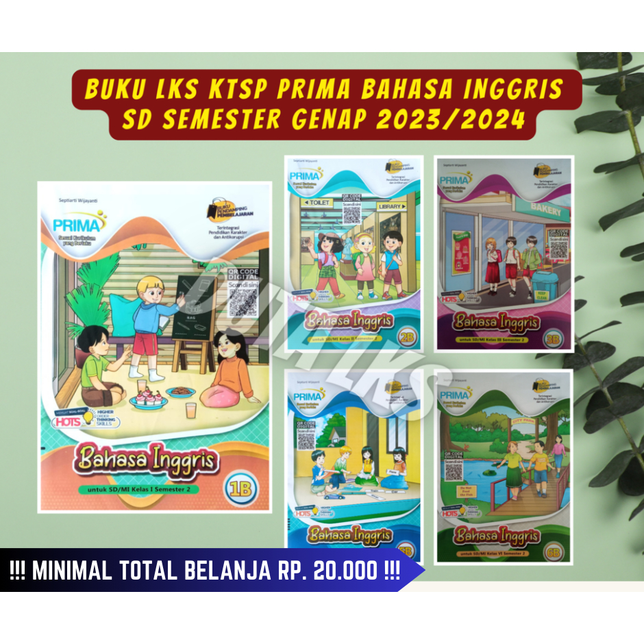 Jual Buku LKS Bahasa Inggris PRIMA SD Kelas 1 2 3 4 5 6 - K13 Semester ...