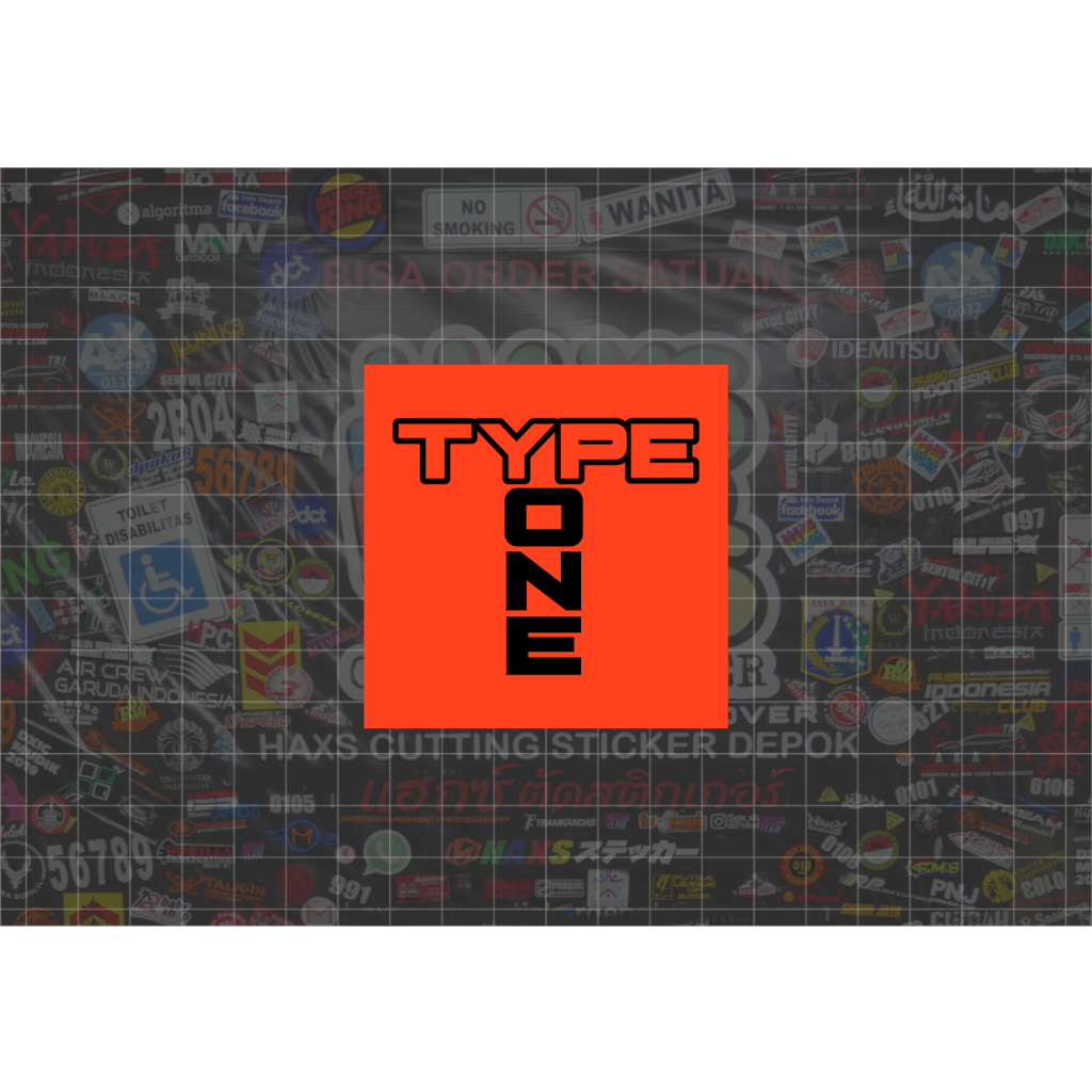 Jual Cutting Sticker Type One Ukuran 7 Cm Untuk Mobil & Motor | Shopee ...