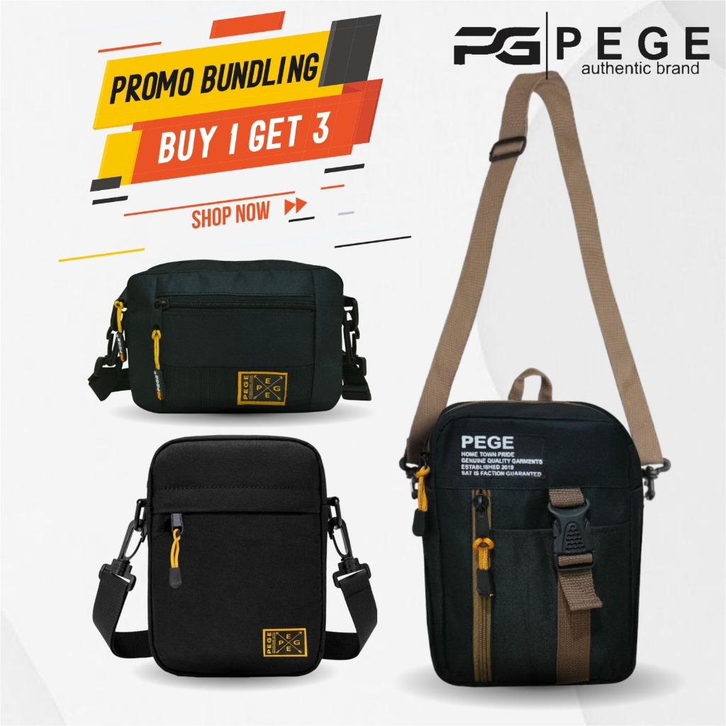 Jual Promo Super Hemat Slinbag Beli 1 Dapat 3 PEGE Selempang - PG ...