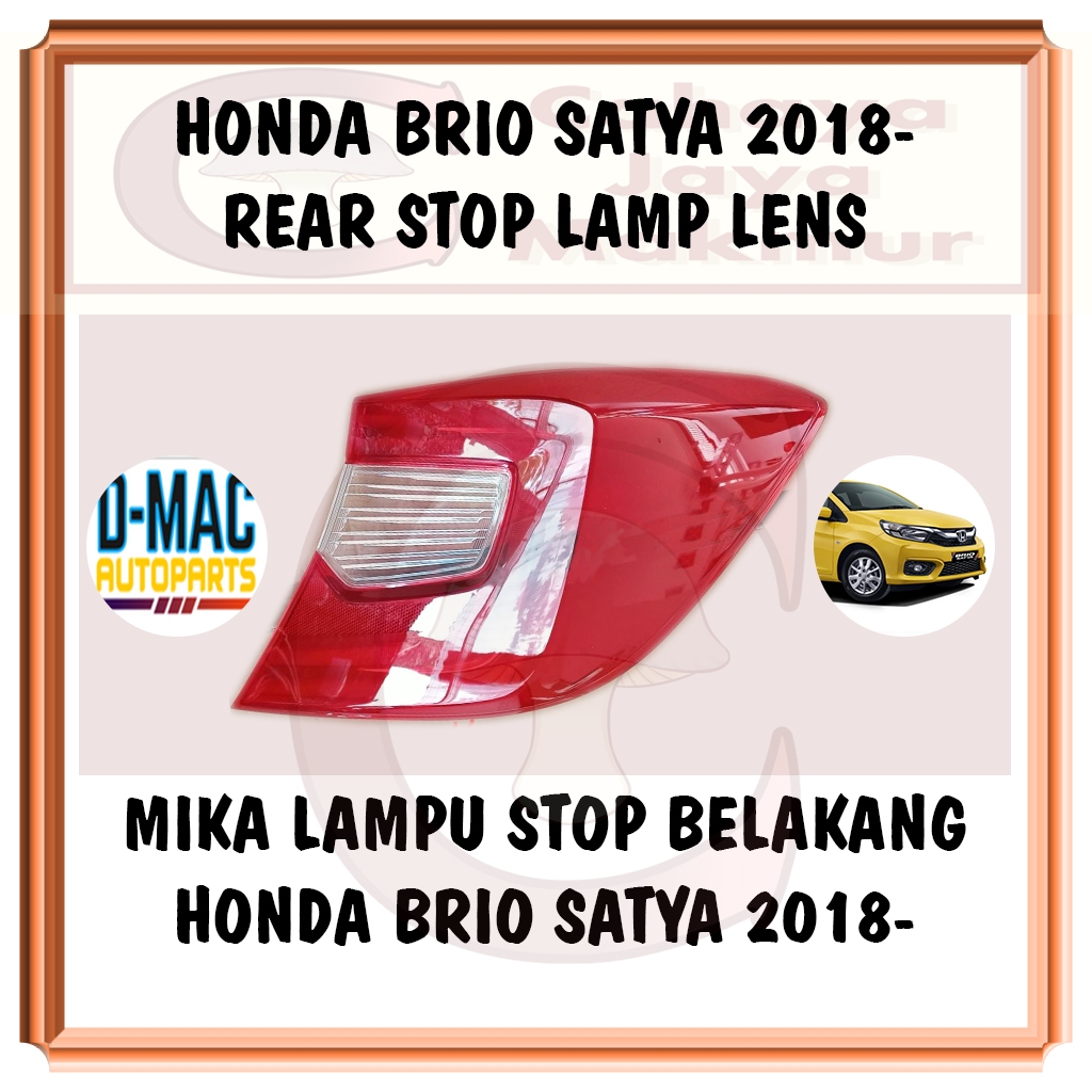 Jual Pcs Mika Kaca Lampu Stop Lamp Rem Sein Sen Belakang Honda Brio Satya Gen