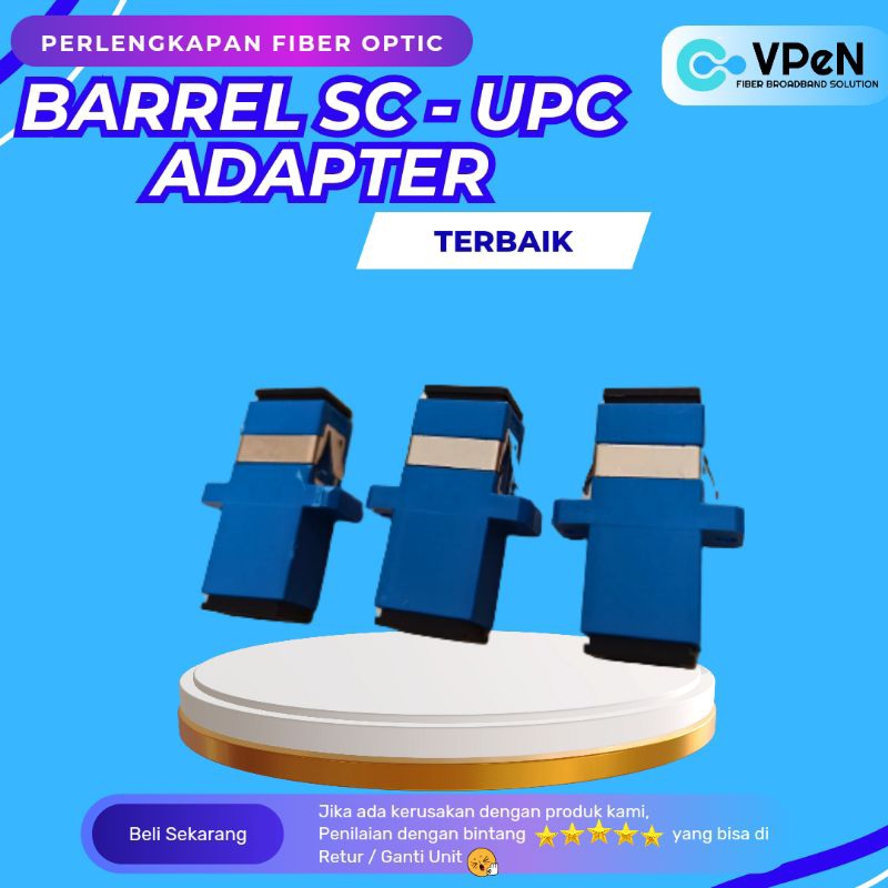 Jual Adapter SC UPC Barrel Fiber Optic | Shopee Indonesia