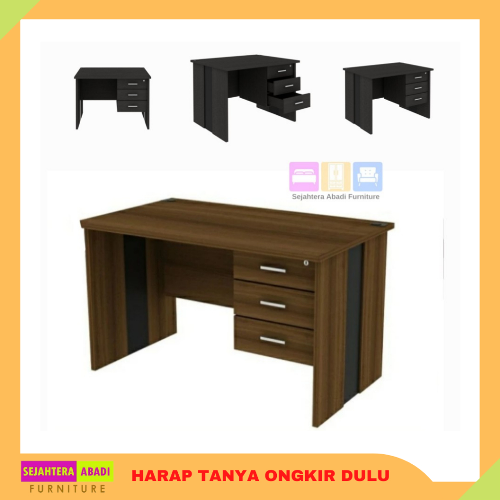 Jual expo meja tulis meja kerja meja kantor 1/2 biro meja laci MD1275 ...