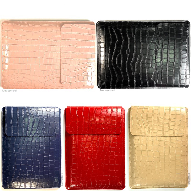 Jual CROCO Leather Sleeve Laptop Notebook 13 14 15 16 Inch - Sarung ...