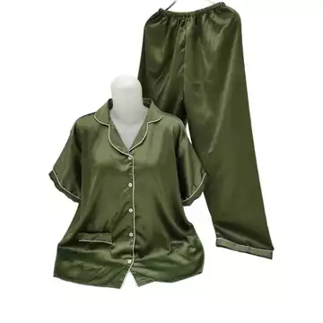 Baju Tidur Piyama Satin Velvet XL Adem Halus
