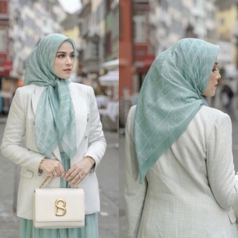 Jual PL Scarf BUTTONSCARVES ORIGINAL!! “BS Louvre Series Square Sage” ‼ ...