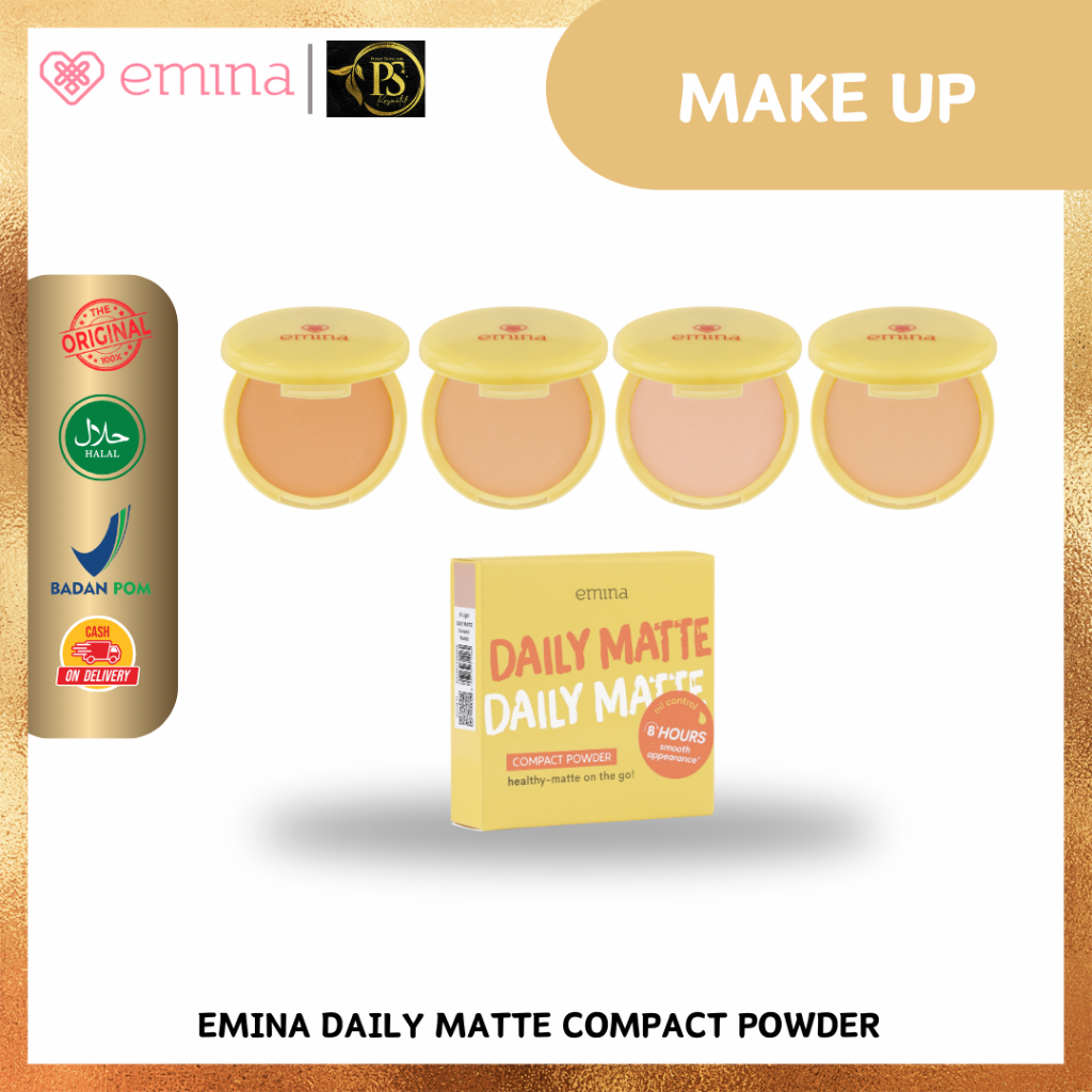Jual EMINA DAILY MATTE COMPACT POWDER 11 GR l BEDAK PADAT BY EMINA ...