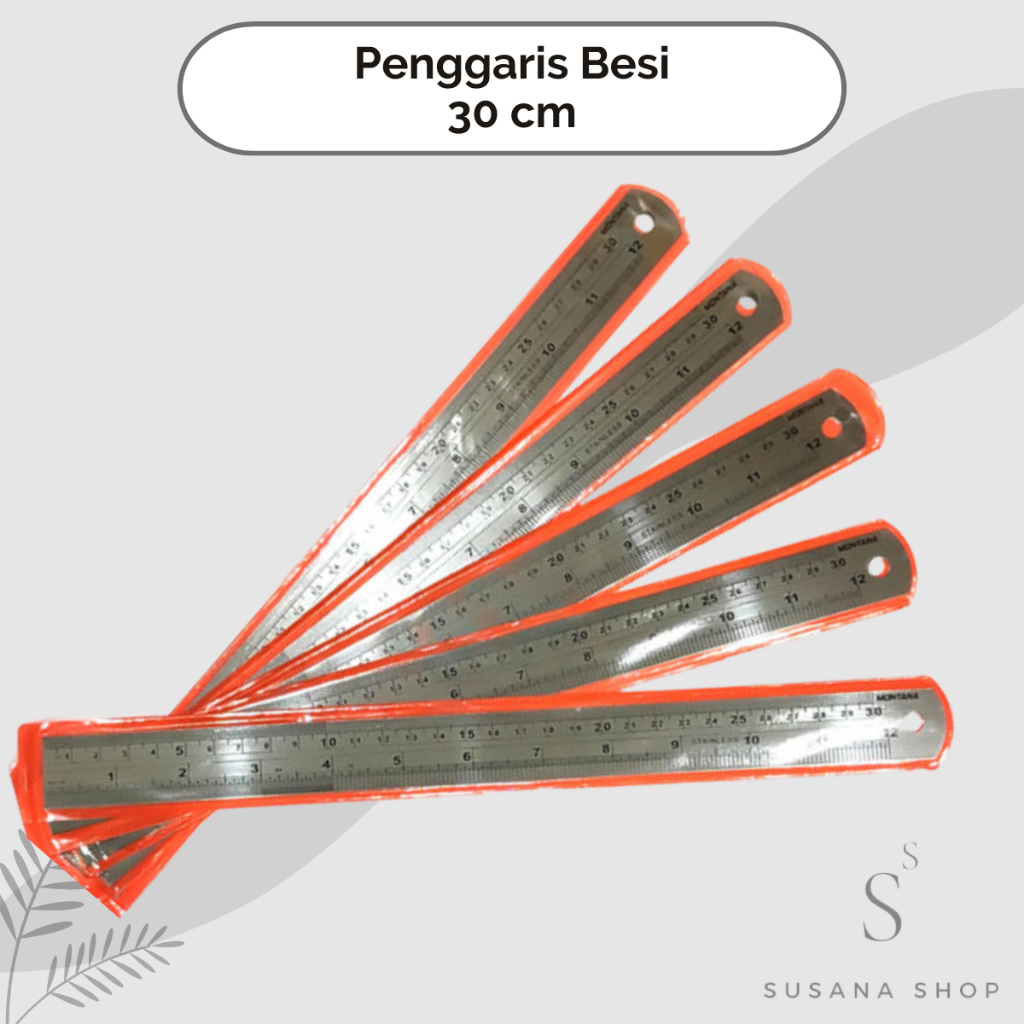 Jual Penggaris Besi Cm Garisan Besi Cm Mistar Penggaris Murah Best Seller Shopee