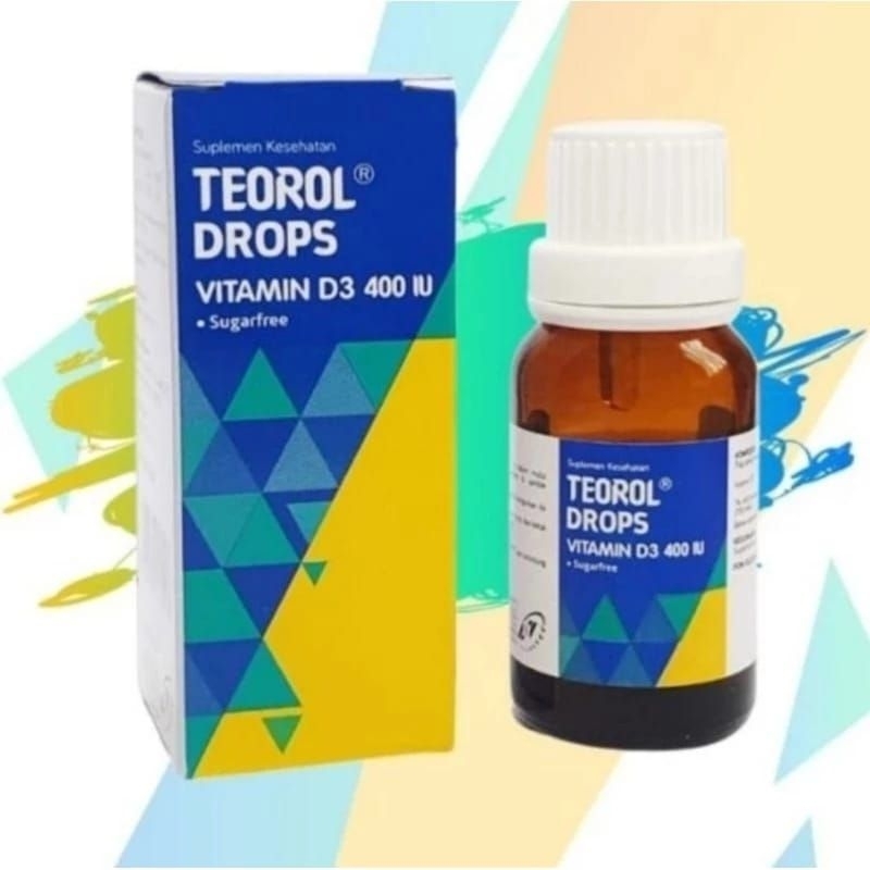 Jual TEOROL DROPS VITAMIN D3 400IU SUPLEMEN TETES UNTUK BAYI DAN DEWASA ...