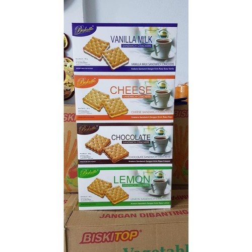 Jual Biskotto Maxi Sandwich Biskuit Crackers 160gr Biskoto Maksi ...