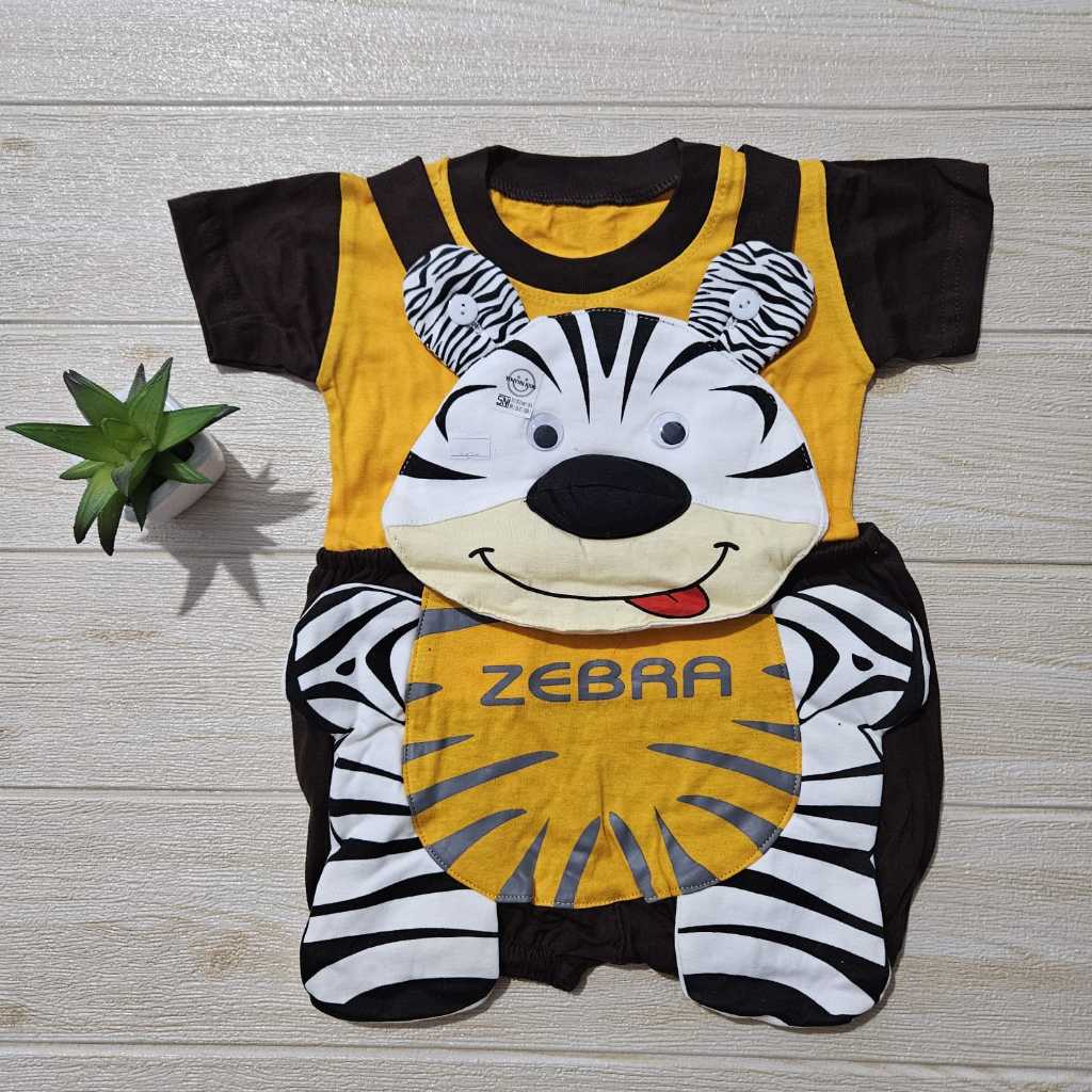 Jual Baju Kodok Bayi Motif Gajah Usia 0-12 Bulan Baju Baby Gracia