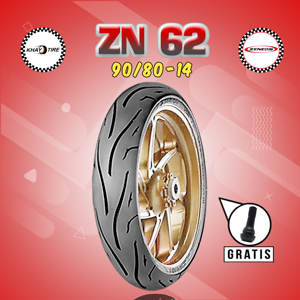 Jual Ban Motor Matic ZENEOS ZN62 90/80 Ring 14 Tubeless | Shopee Indonesia