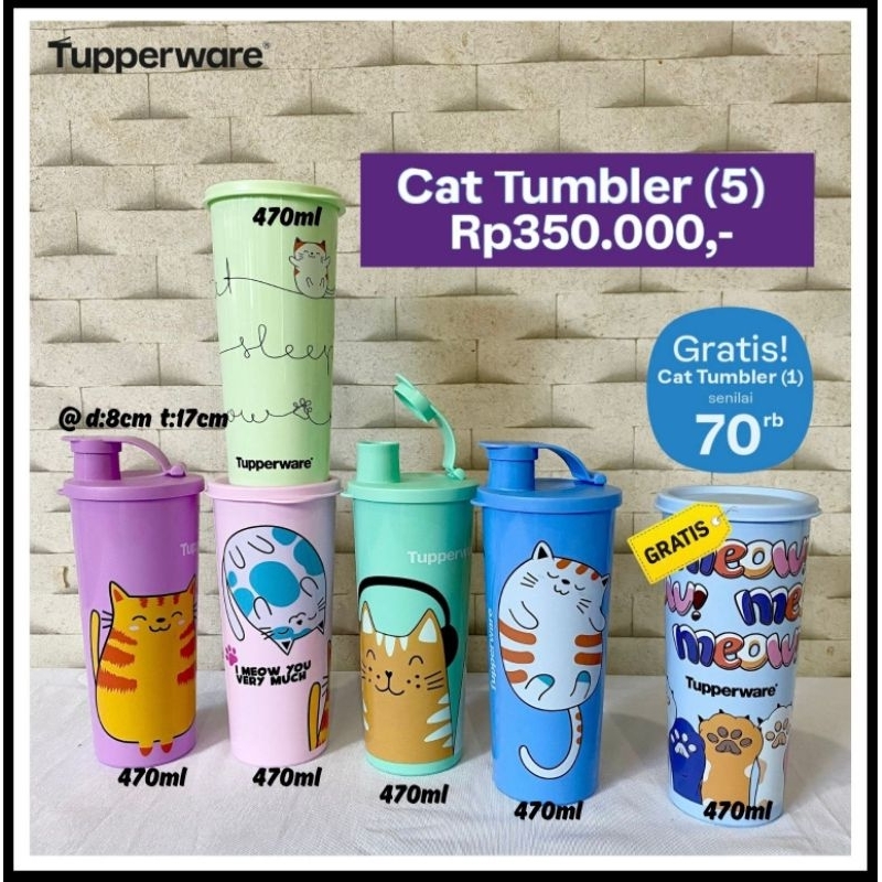 Jual Cat Tumler Tupperware 1 pcs(6 warna) | Shopee Indonesia