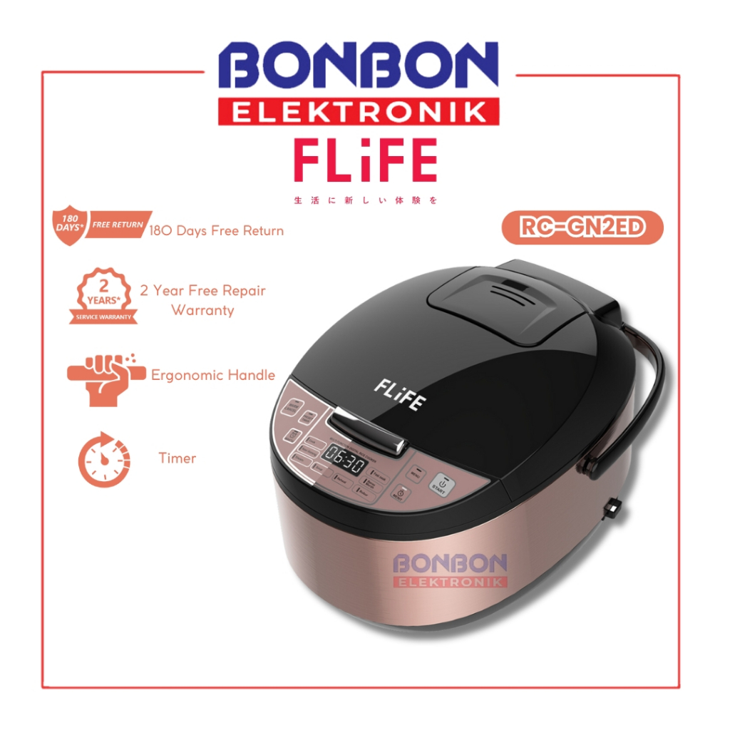 Jual FLIFE Rice Cooker Digital Low Watt Multifungsi 2L RCGN2ED