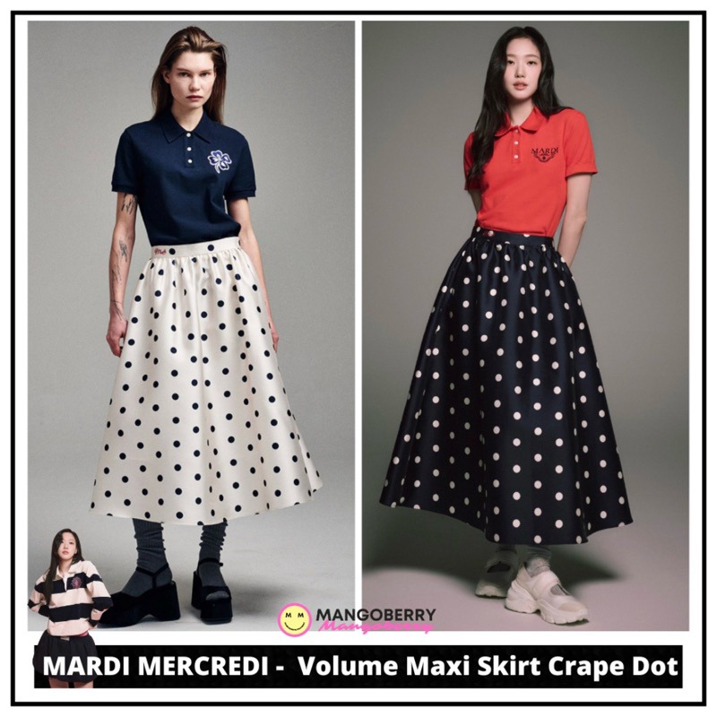 Jual MARDI MERCREDI - Volume Maxi Skirt Crape Dot | Shopee Indonesia