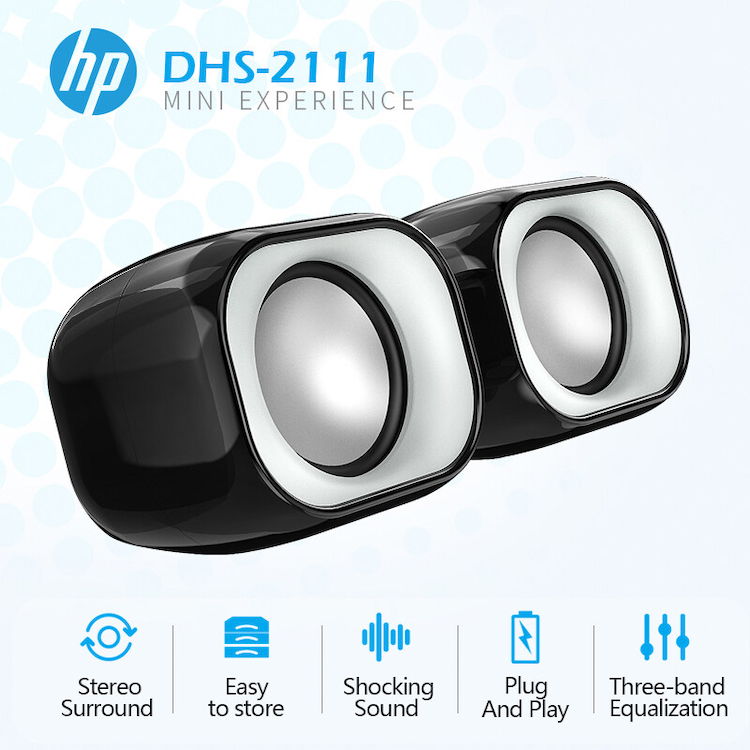 Jual HP DHS-2111 Multimedia Speaker Mini Desktop Speaker For PC Laptop ...