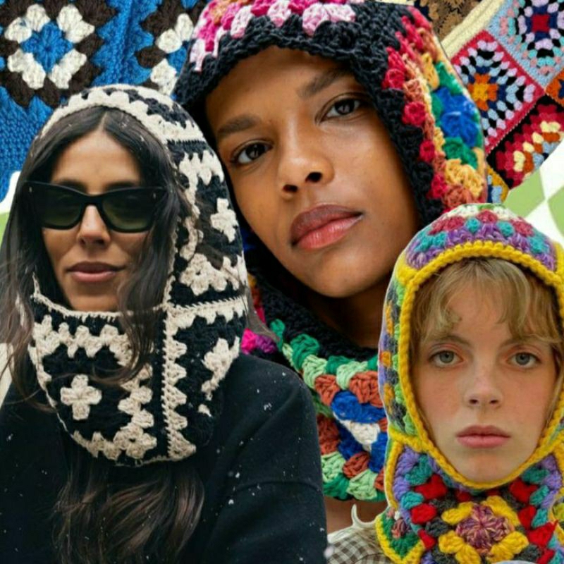Jual Part 2 - Crochet Granny Knit Balaclava Rajut Vintage 100% Handmade ...