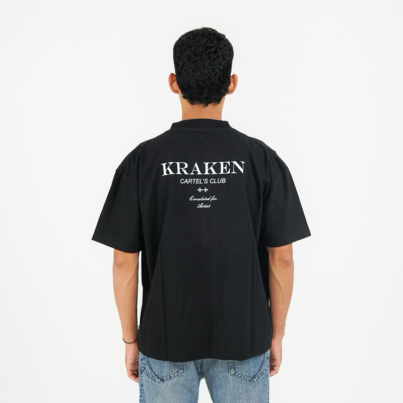 Jual Kraken Cartel Tshirt Heavyweight 16s Boxy Fit - Cartels Club Black ...