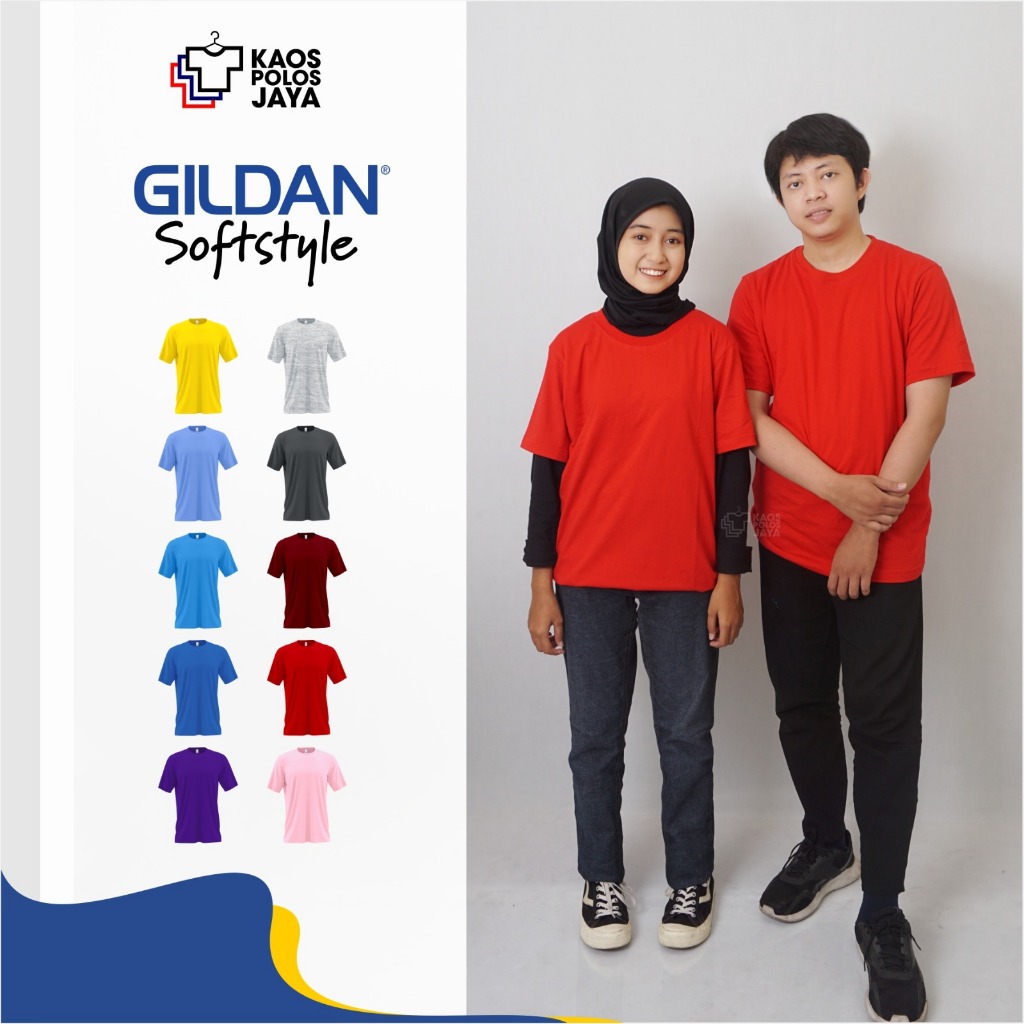 Gildan Softstyle 63000 Kaos Polos Royal Blue Lazada Indonesia