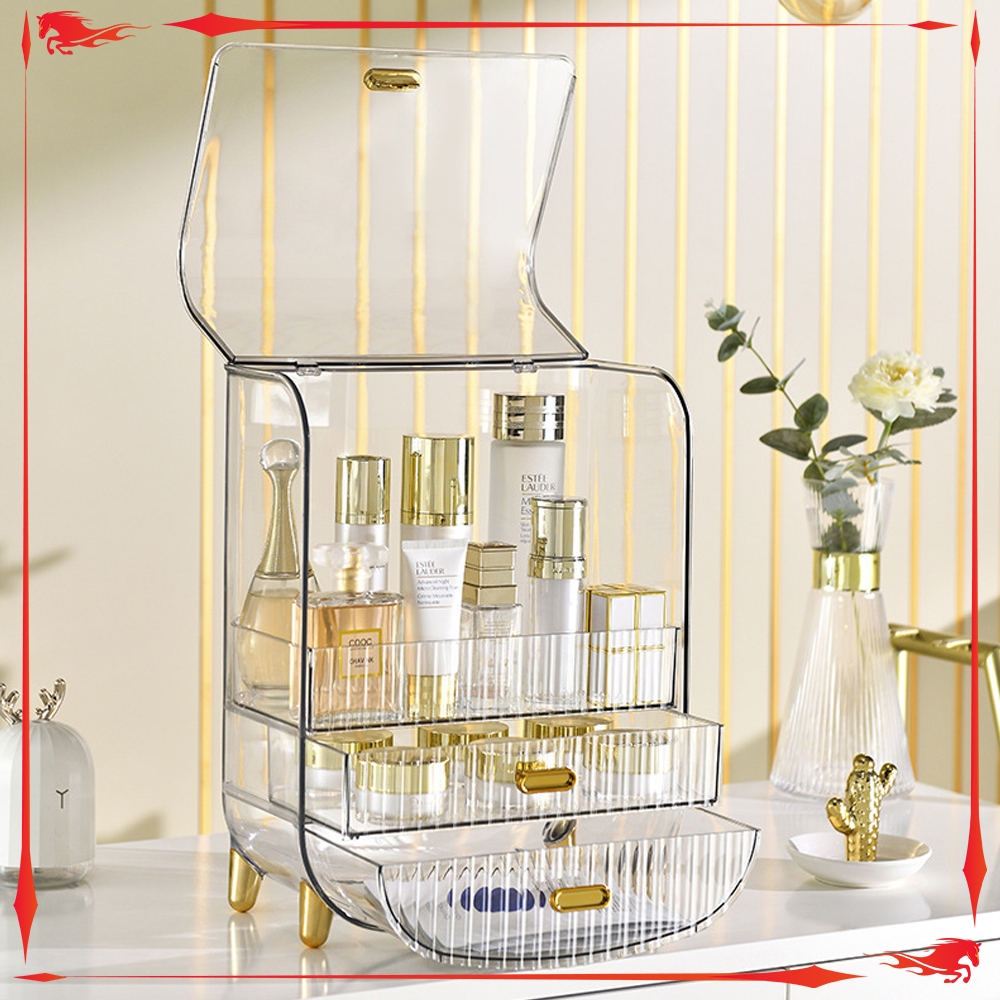 Jual AC008 Rak Kosmetik dengan Laci Anti Debu Tempat Makeup Skincare ...