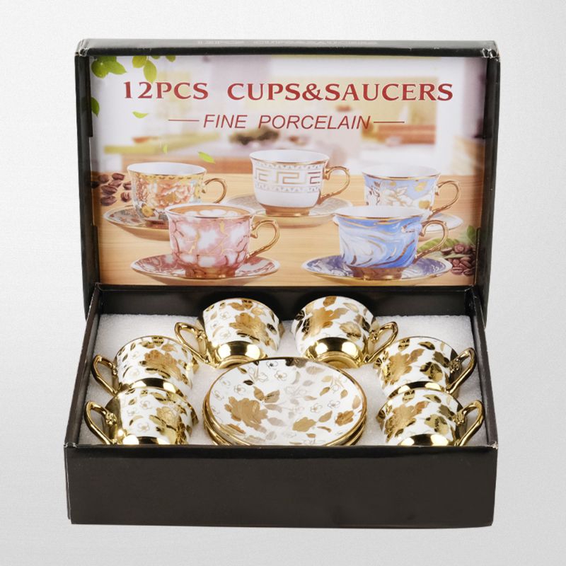Hampers Set Gelas Cangkir Teko Piring Keramik European Style Parcel Lebaran Kado Natal Souvenir