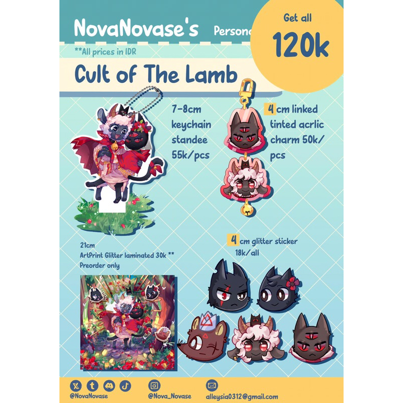 Jual Cult of The Lamb merch by Nova_novase | Shopee Indonesia