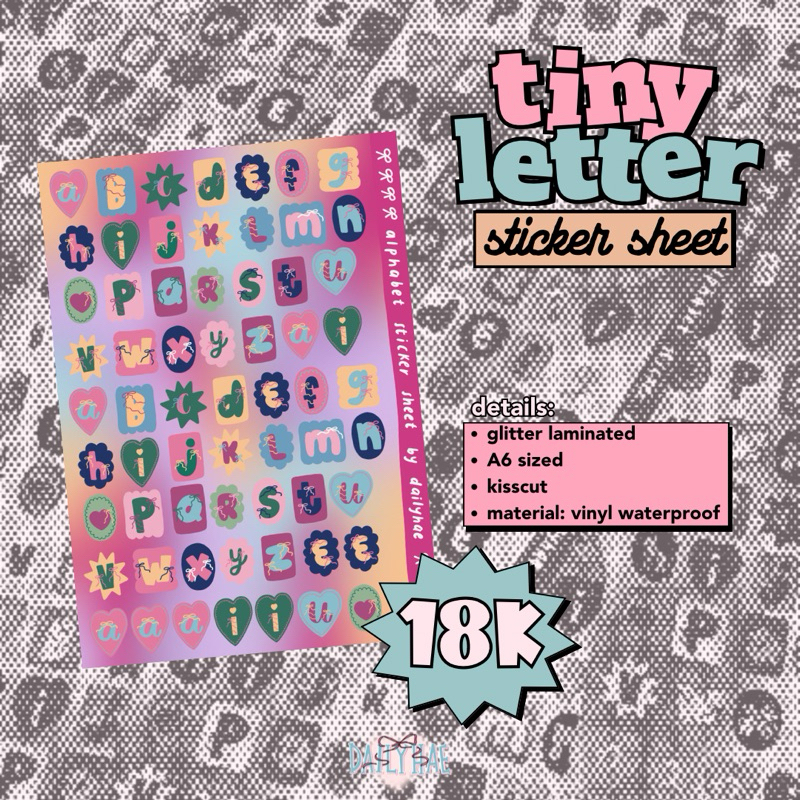 Jual ALPHABET STICKER SHEET by dailyhae | Shopee Indonesia