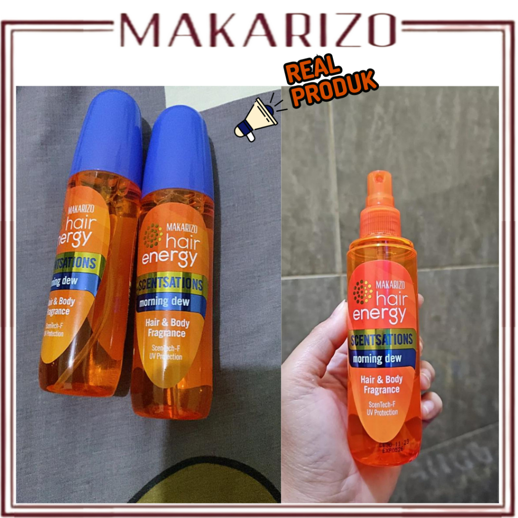 Jual Makarizo Hair Energy Scentsations Morning Dew 100 mL Paket Isi 2 Parfum Rambut Spray DA 68 Indonesia