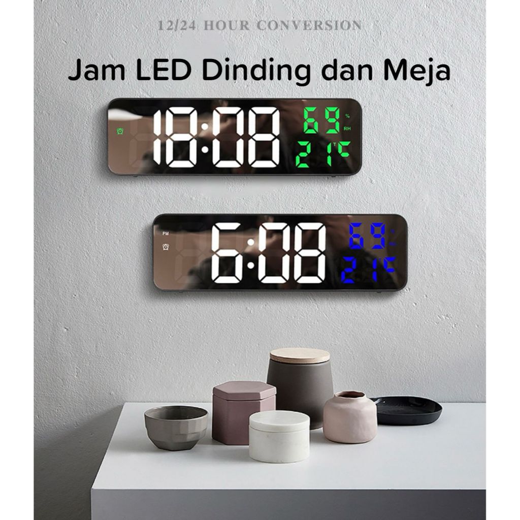 Jual JAM LED DIGITAL DINDING DAN MEJA DENGAN FITUR MULTIFUNGSI | Shopee ...