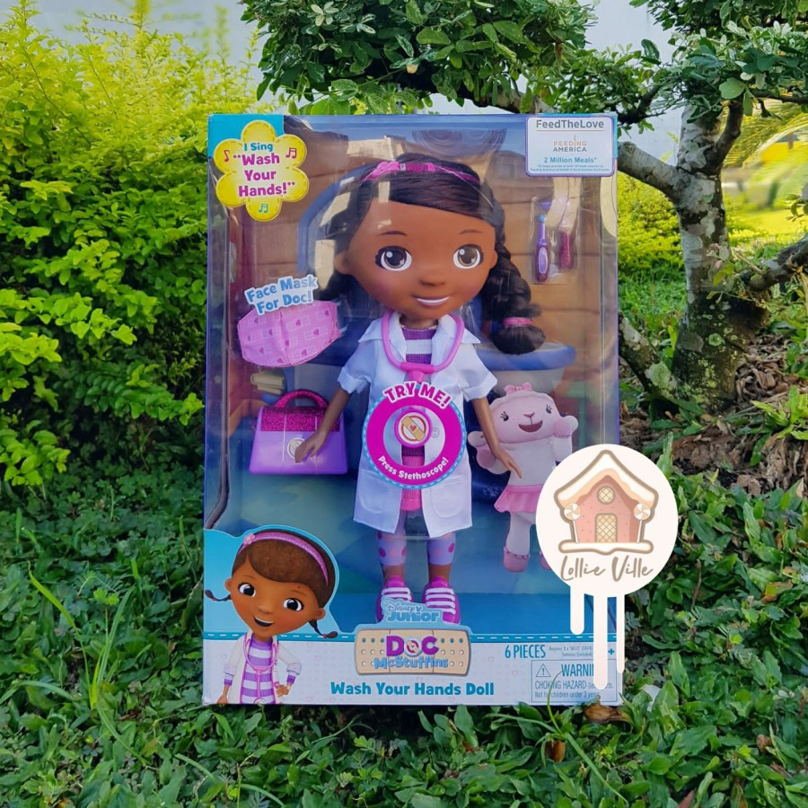 Jual Doc McStuffins Wash Your Hands Singing Doll with Mask | Shopee ...