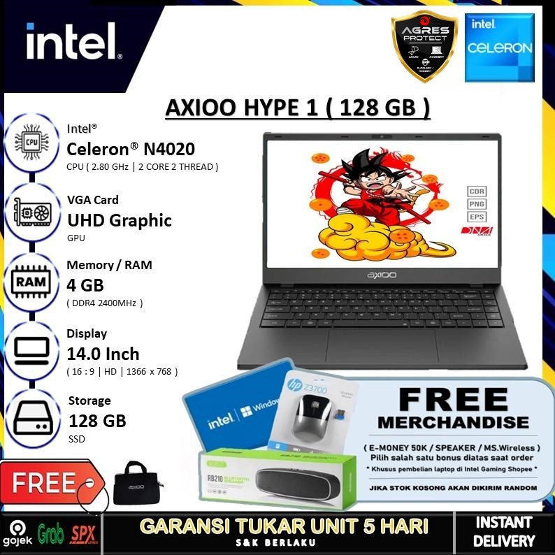 Jual Laptop Axioo Hype Intel Celeron N Ram Gb Gb Ssd Hd Tn Windows Shopee