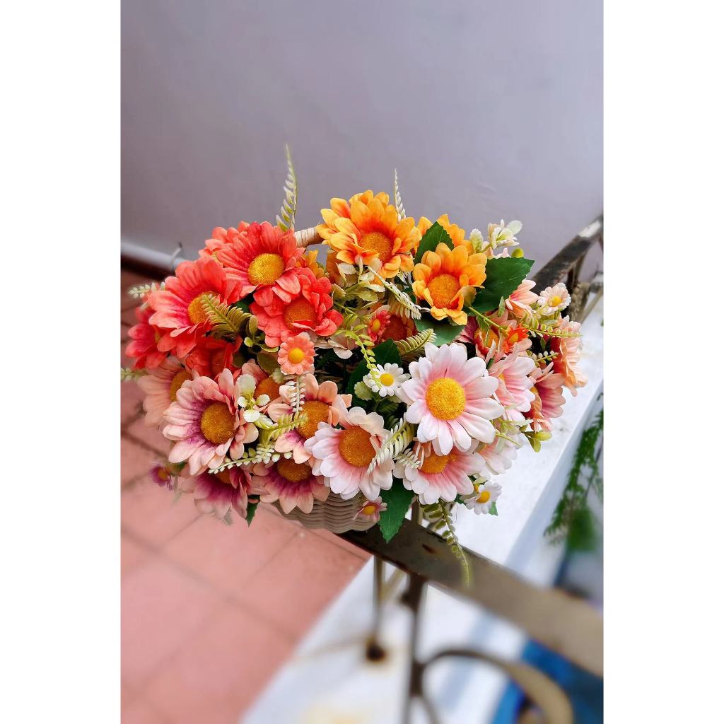 Jual Bunga Matahari Bercabang Artificial Buket Bunga Palsu Style Korea ...