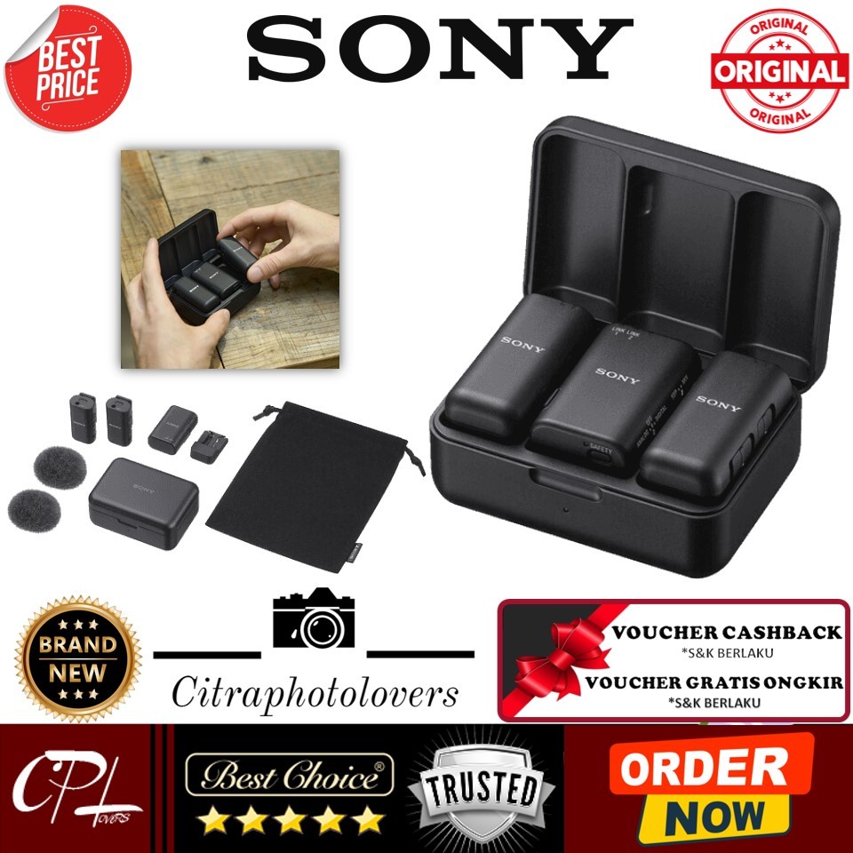 Jual Sony ECM-W3 2-Person Wireless Microphone System with Multi ...