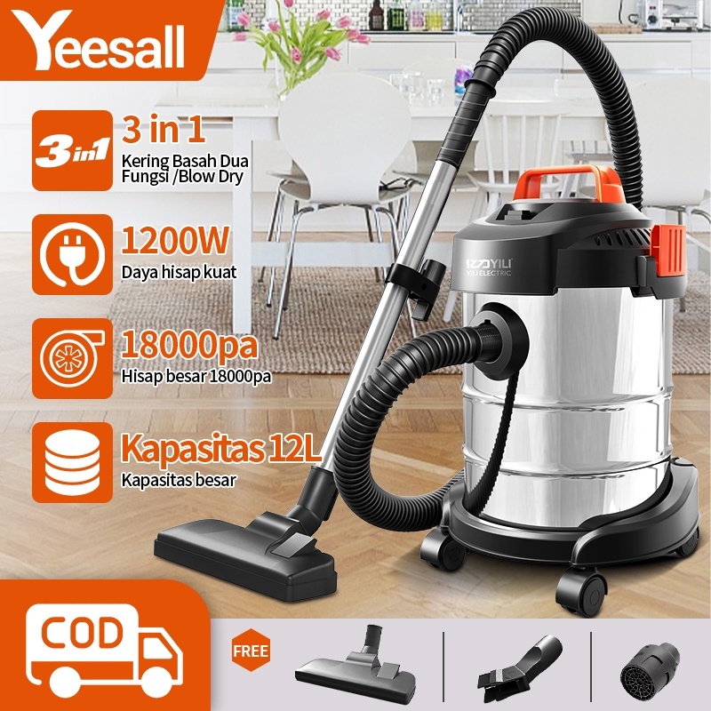 Jual 3in1 Vacuum Cleaner 15 Liter / Sedot Basah Kering/ Vacum Blower ...