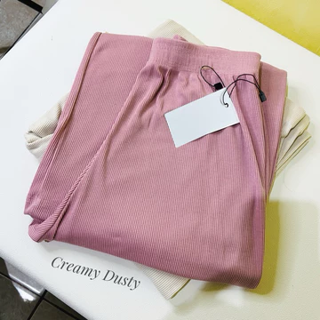 Celana Kulot Premium Jumbo Bigsize Rib Knit Celana Panjang Wanita Bahan Adem Nyaman