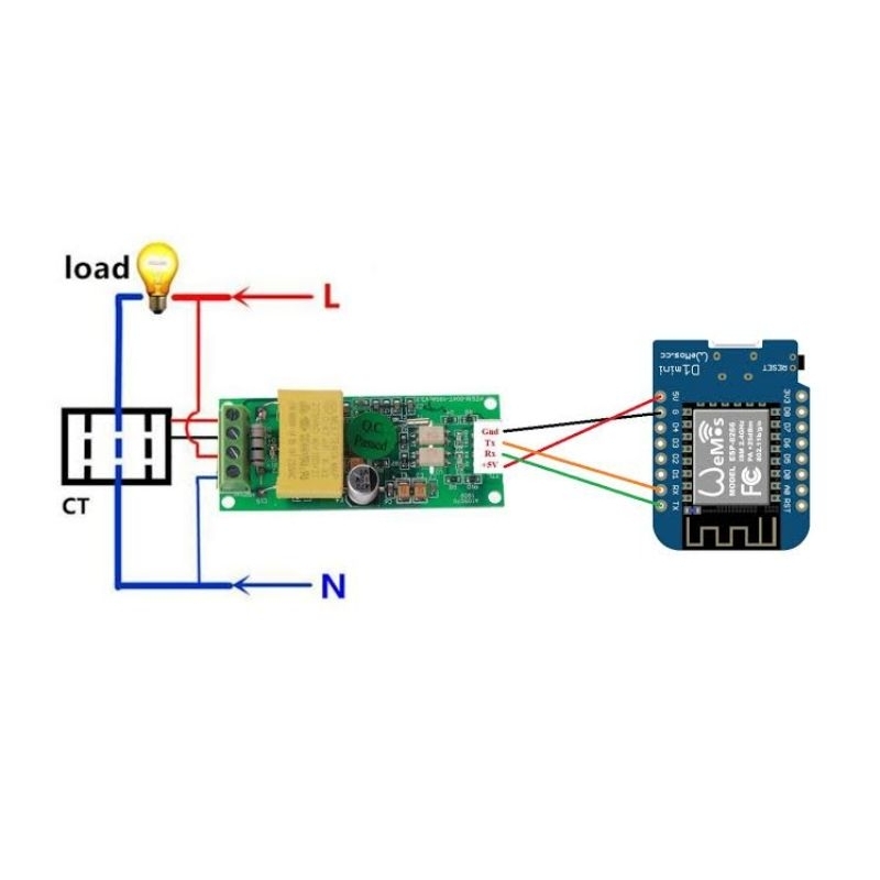 Jual PZEM-004T AC Digital Watt Meter Volt Ampere TTL Module Arduino ...
