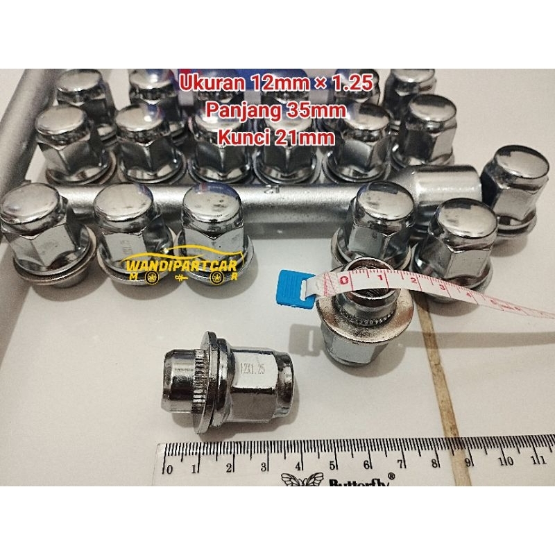 Jual MUR BAUT RODA RACING LUG NUT SUZUKI APV FUTURA 12 X 1.25 KUNCI ...